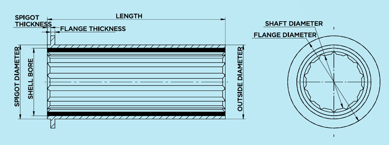 MP Brass Flanged Bearings Forward Stern Tube